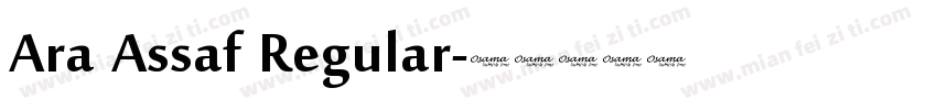 Ara Assaf Regular字体转换